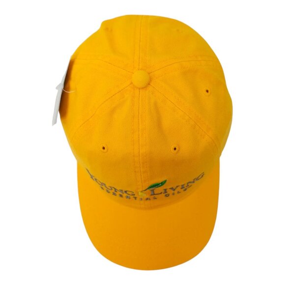 Young Living Essential Oils Tuck Strap Cap Washed Chino Twill Gold Baseball Hat - Picture 6 of 13